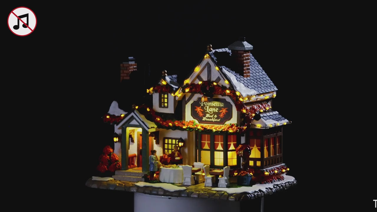 Carica video: Poinsettia Lane Bed &amp; Breakfast - LEMAX COD. 65525