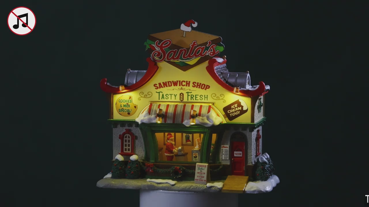 Carica video: Santa's Sandwich Shop - LEMAX COD. 65570