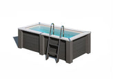 Piscina Composito Rettangolare 315 x 175 x 96 cm Grigio Antracite GRE
