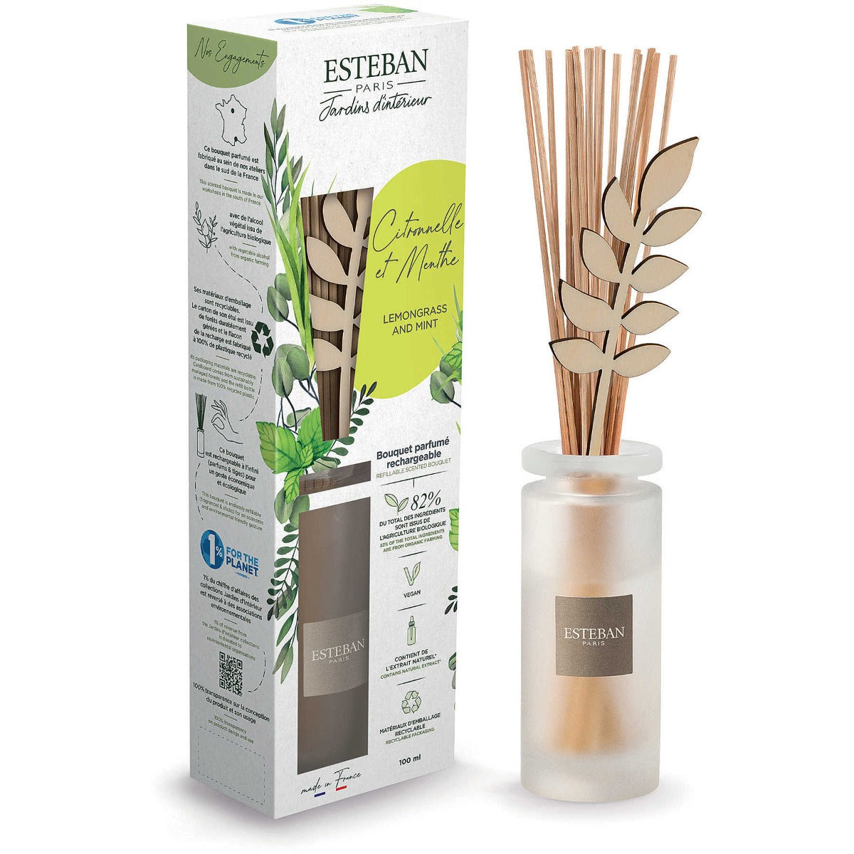 BOUQUET PROFUMATO CITRONNELLE ET MENTHE JARDIN 100ML