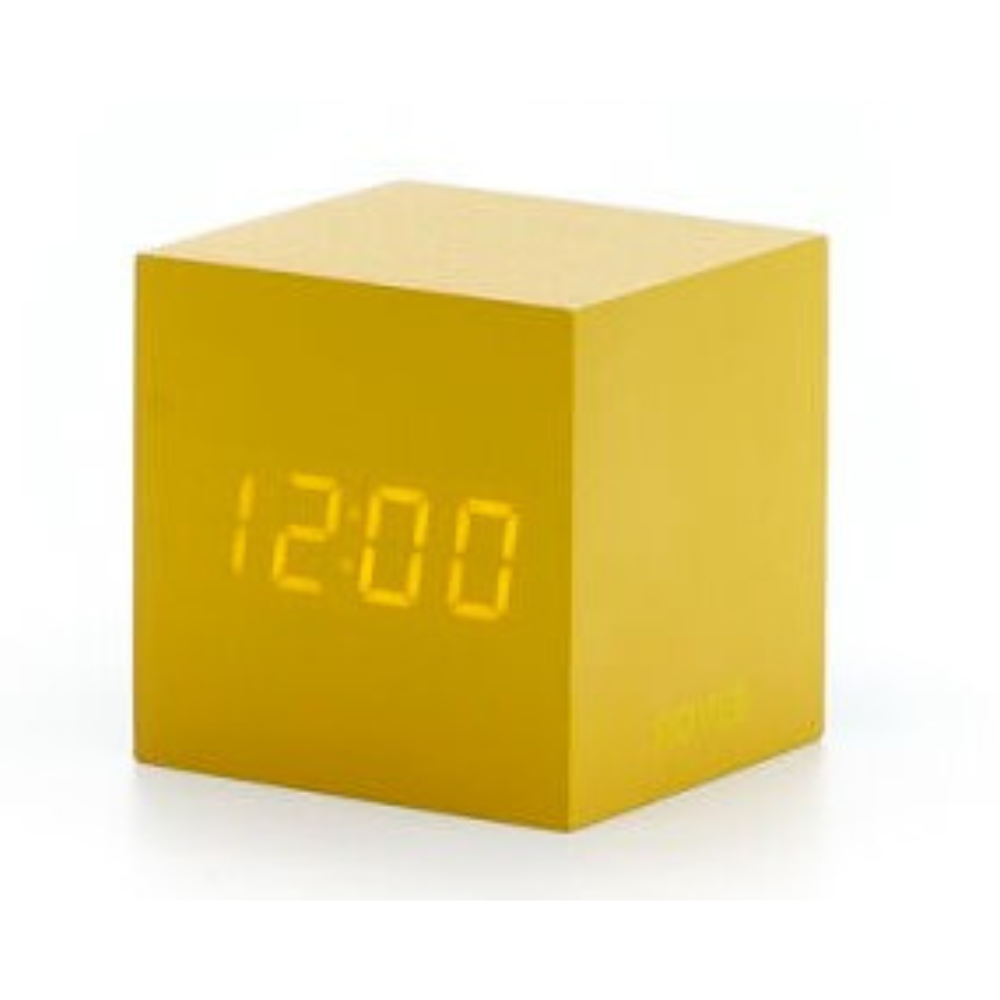 SVEGLIA ROVER IN LEGNO GIALLO C/LED