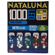 LUCI DI NATALE 1000 LED BIANCO FREDDO/BLU 8 GIOCHI DI LUCE