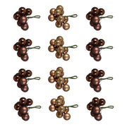 OFFERTA 12 MAZZOLINI DI SFERE D.2CM ASSORTITO GINGER/MARRONE