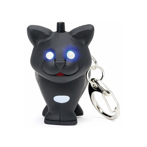 PORTACHIAVI GATTO NERO CON OCCHI LED