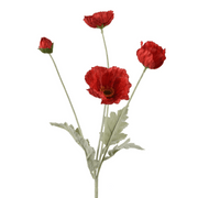 PAPAVERO ARTIFICIALE ROSSO H63 CM