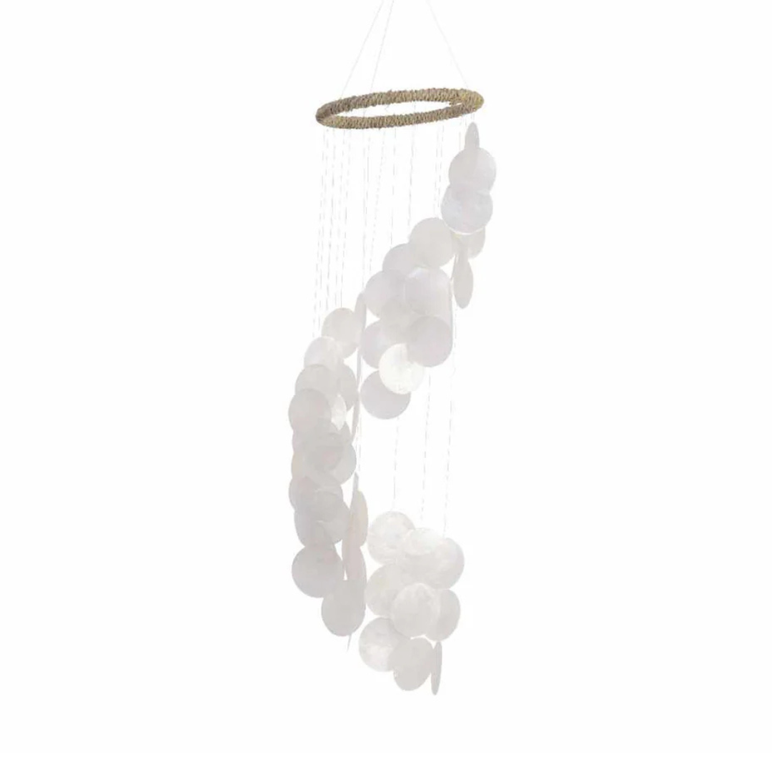 DECORAZIONE DA APPENDERE SONAGLIO BIANCO 16XH63 CM
