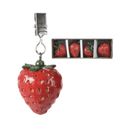 4 MORSETTI PER LA TAVOLA A FORMA DI FRAGOLA 4CM