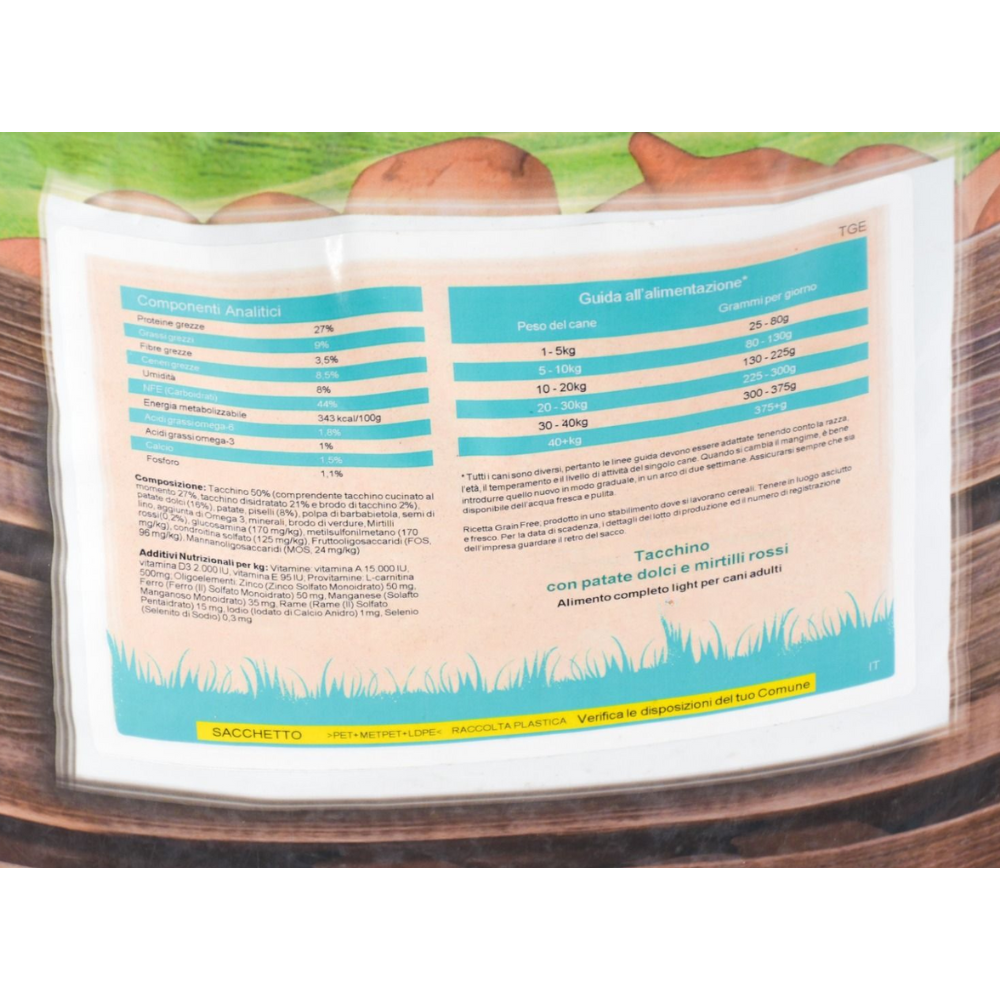 LIGHT - CROCCHETTE PERAGA GRAIN FREE PER CANE ADULTO 2KG TACCHINO