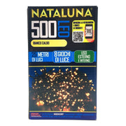 LUCI DI NATALE 500 LED BIANCO CALDO 8 GIOCHI DI LUCE
