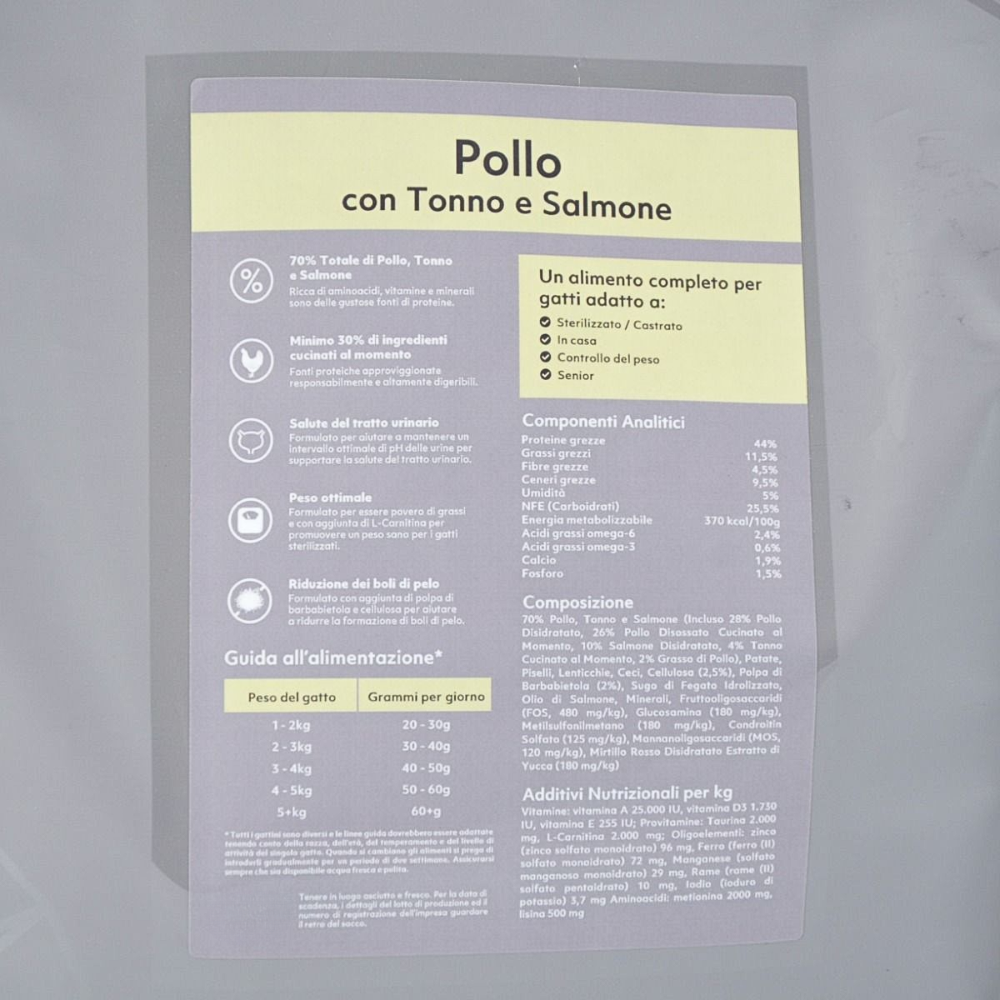 CROCCHETTE PERAGA PER GATTO ADULTO STERILIZZATO 5KG POLLO/TONNO/SALMONE