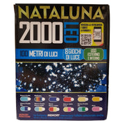LUCI DI NATALE 2000 LED BLU 8 GIOCHI DI LUCE