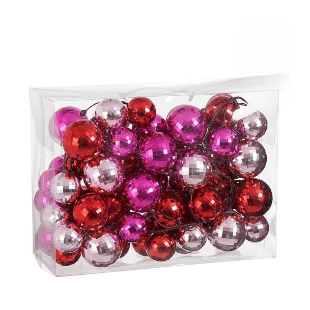 Ghirlanda Palline Mix 180 cm Rosa