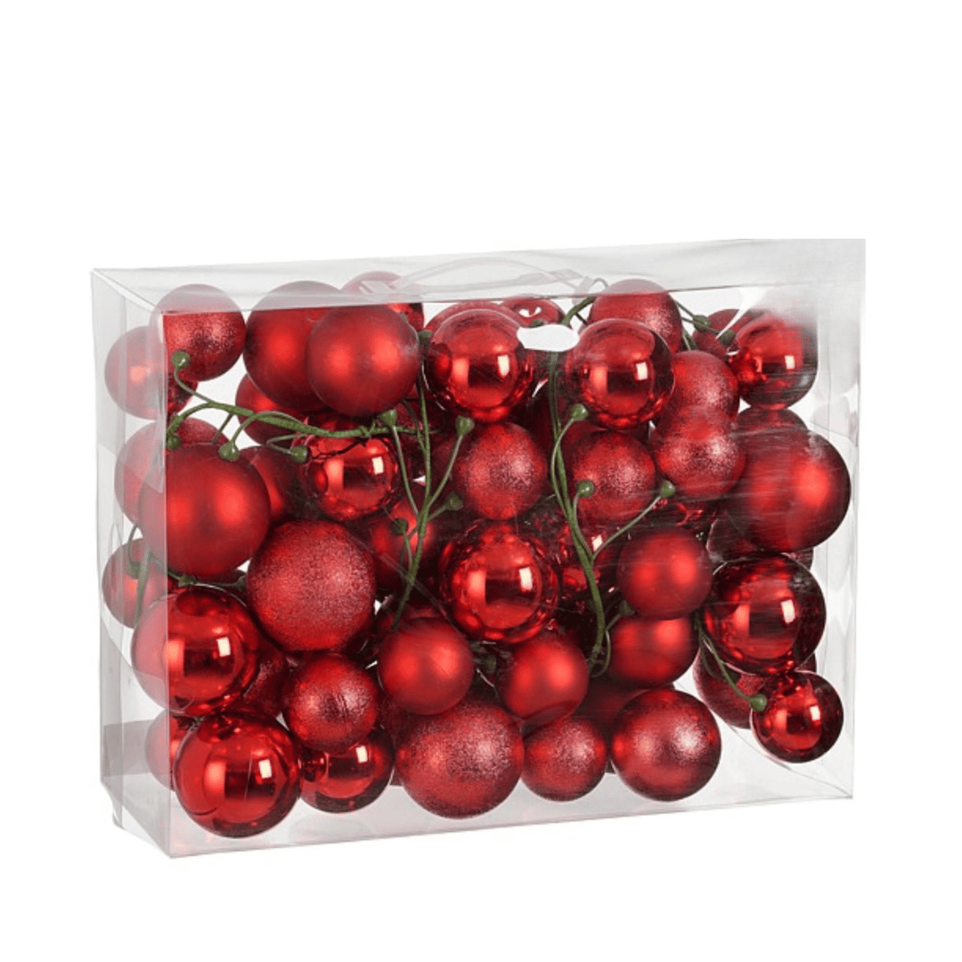 Ghirlanda Sfere 180 cm Rosso