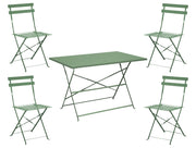 SET TAVOLO CUBA 110X70CM + 4 SEDIE PIEGHEVOLI CUBA MANDORLA