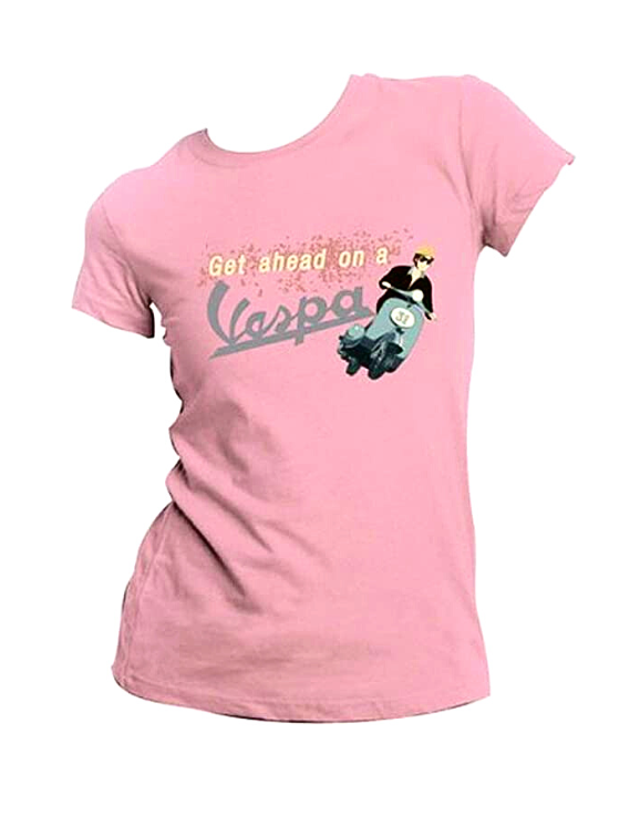 T-SHIRT "VESPA" DA DONNA TAGLIA L - ROSA