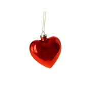 PENDAGLIO A FORME DI CUORE ROSSO 10 CM APPENDIBILE