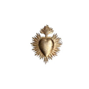 DECORAZIONE A FORMA DI CUORE ORO 7,8X1,1XH9,7 CM LINEA "METTICILCUORE"