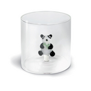 BICCHIERE DA ACQUA 250 ML PANDA BIANCO IN VETRO BOROSILICATO