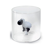 BICCHIERE DA ACQUA 250 ML PECORA BIANCA IN VETRO BOROSILICATO