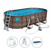 PISCINA OVALE SWIM VISTA 549X274X122CM CON POMPA FILTRO SCALETTA E TELO COPERTURA