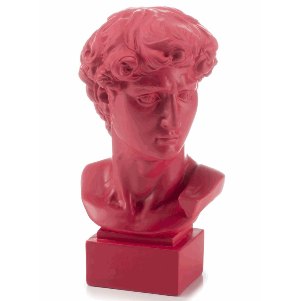 BUSTO ROSSO RUBINO DAVID DI MICHELANGELO 18 CM LAMART