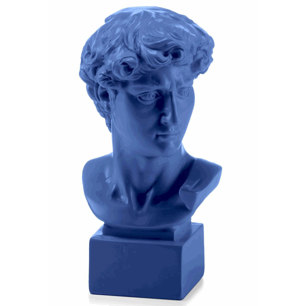 BUSTO BLU DAVID DI MICHELANGELO 18 CM LAMART