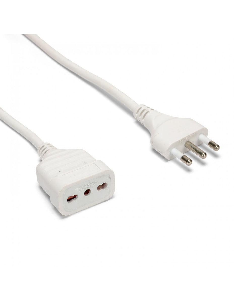 PROLUNGA 5 MT SPINA E PRESA 16A CAVO 3G1 MM² BIANCO