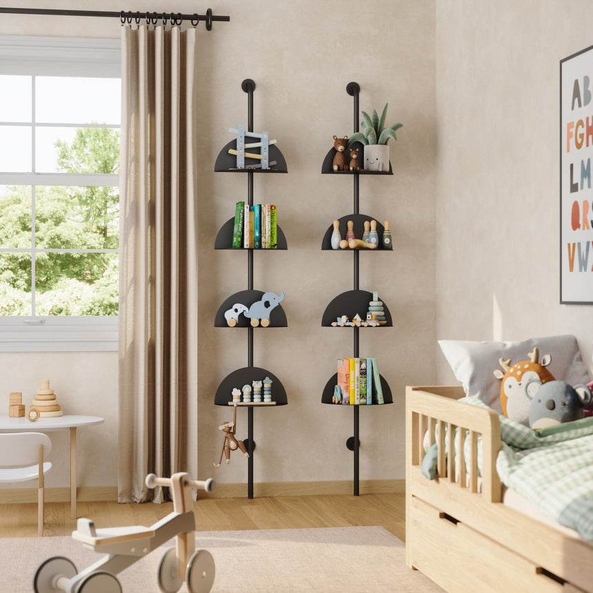 Scaffale Regolabile Solis 35x27x204 cm Nero UMBRA