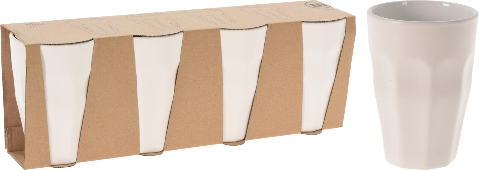 SET 4 TAZZE MUG IN PORCELLANA 330ML 9X12CM