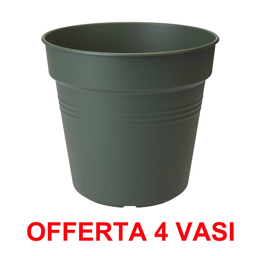 OFFERTA 4 VASO GREEN BASICS GROWPOT 24CM VERDE
