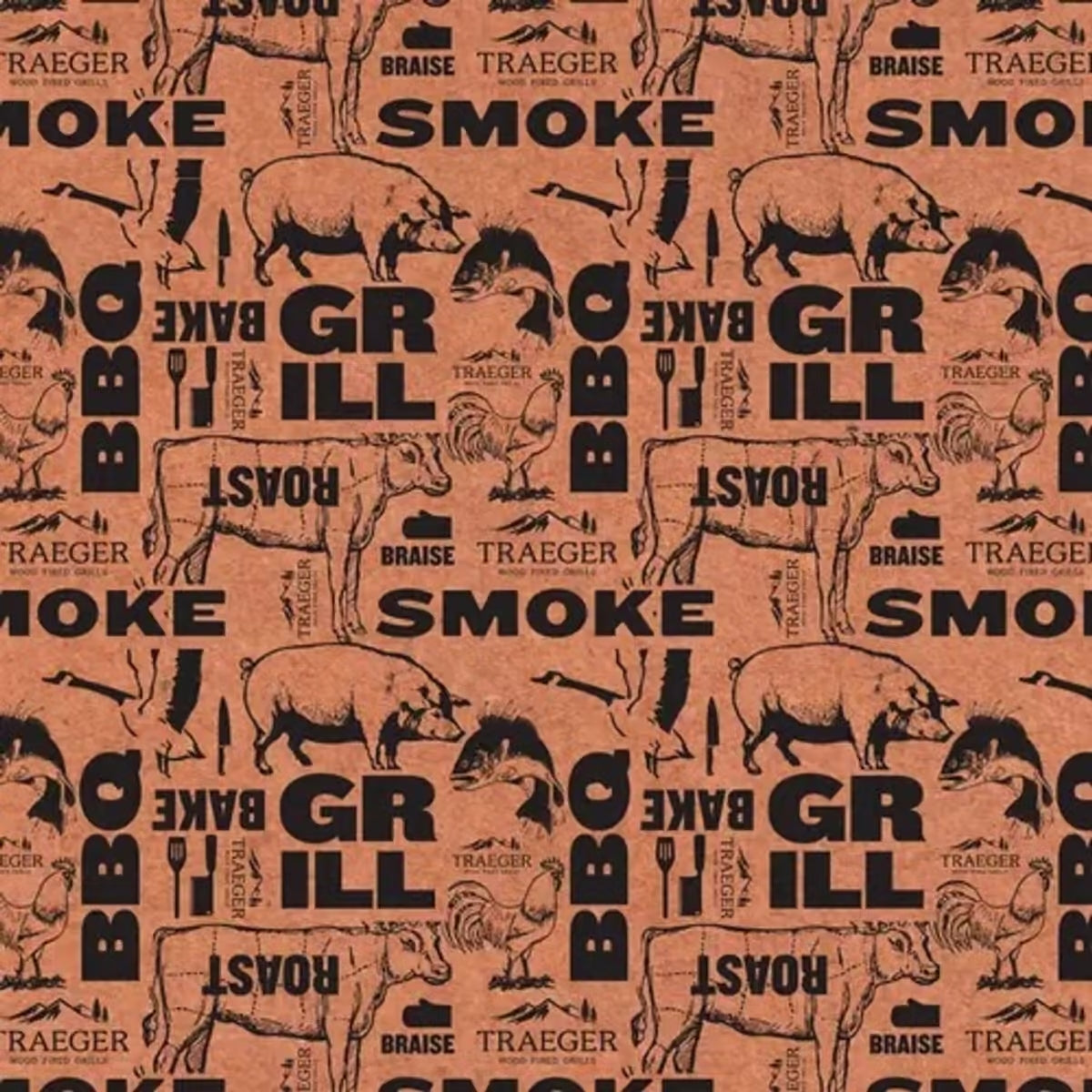CARTA DA MACELLAIO OREN PINK PER BARBECUE - 45,7 METRI