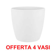 OFFERTA 4 VASO BRUSSELS ROUND MINI 9,5CM WHITE