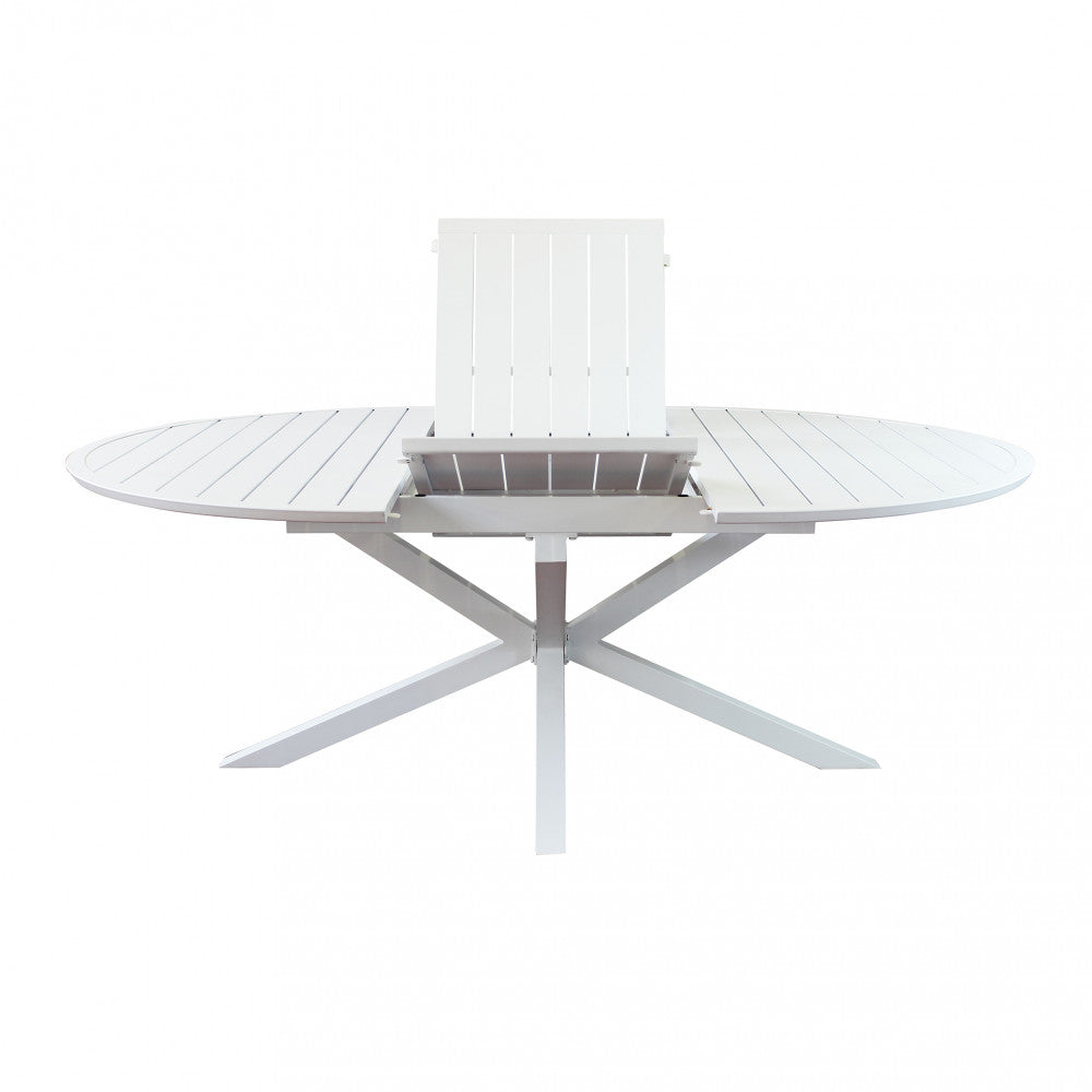 TAVOLO ROTONDO CAMELOT ALLUNGABILE 150/200 X 150 BIANCO