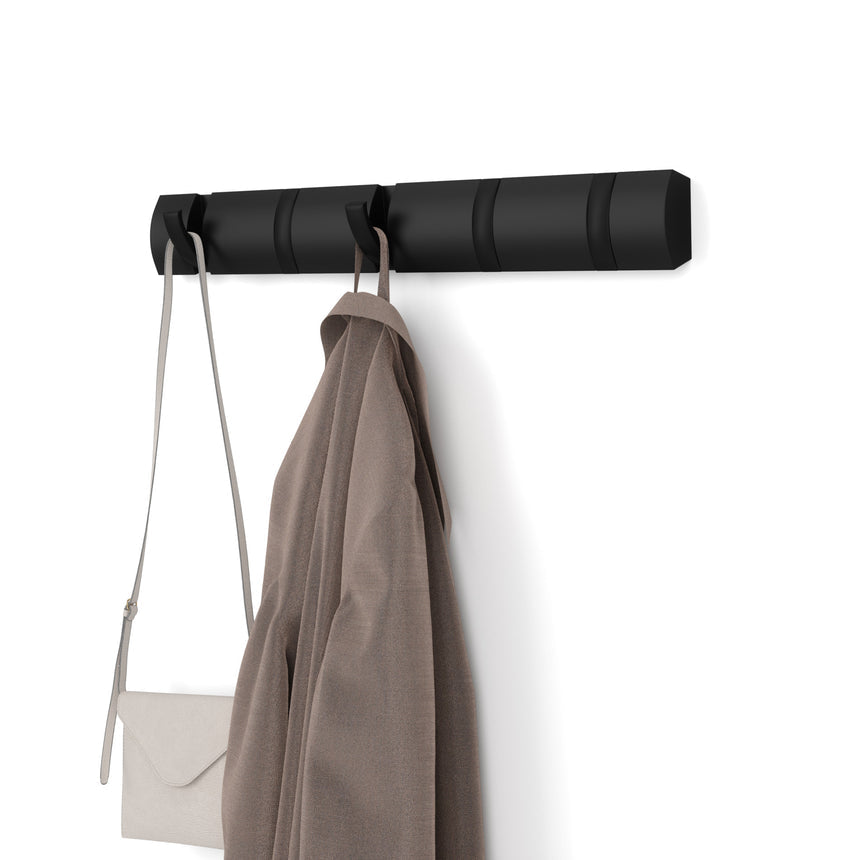 Appendiabiti Gancio a muro Flip 5 51 x 6 x 3 cm Nero Umbra