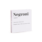 QUADRETTO CON SCRITTA NEGRONI 20X20CM BIANCO
