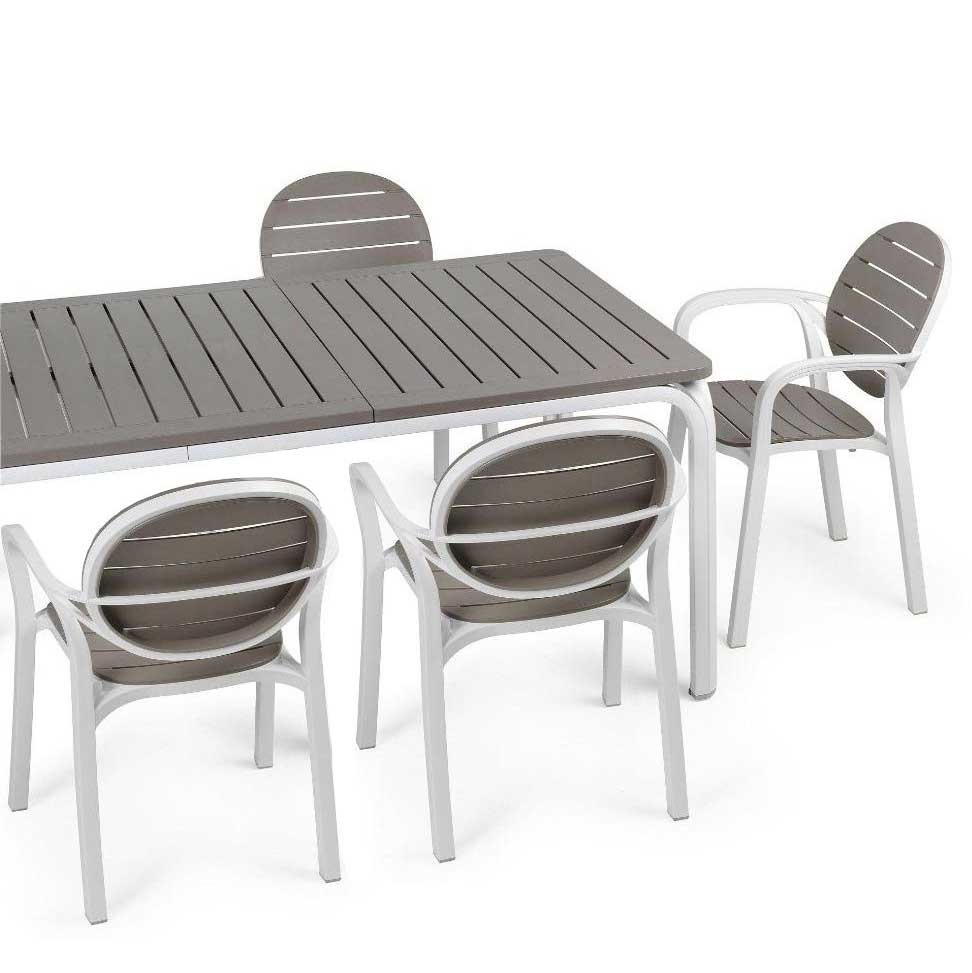 OFFERTA TAVOLO ALLORO ESTENSIBILE 140/210CM + 6 POLTRONE PALMA COLORE A SCELTA