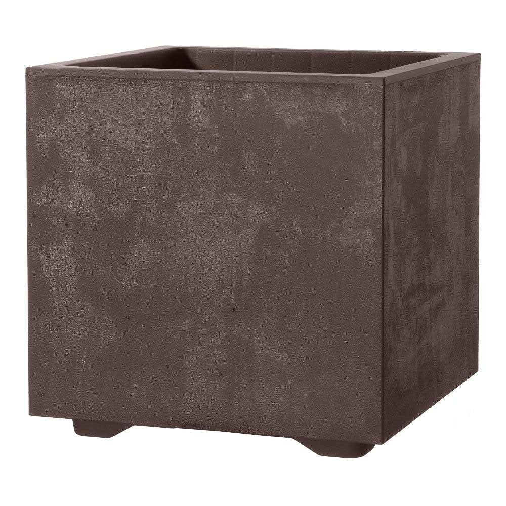 VASO CUBO MILLENIUM 25X25X25CM BROWNST