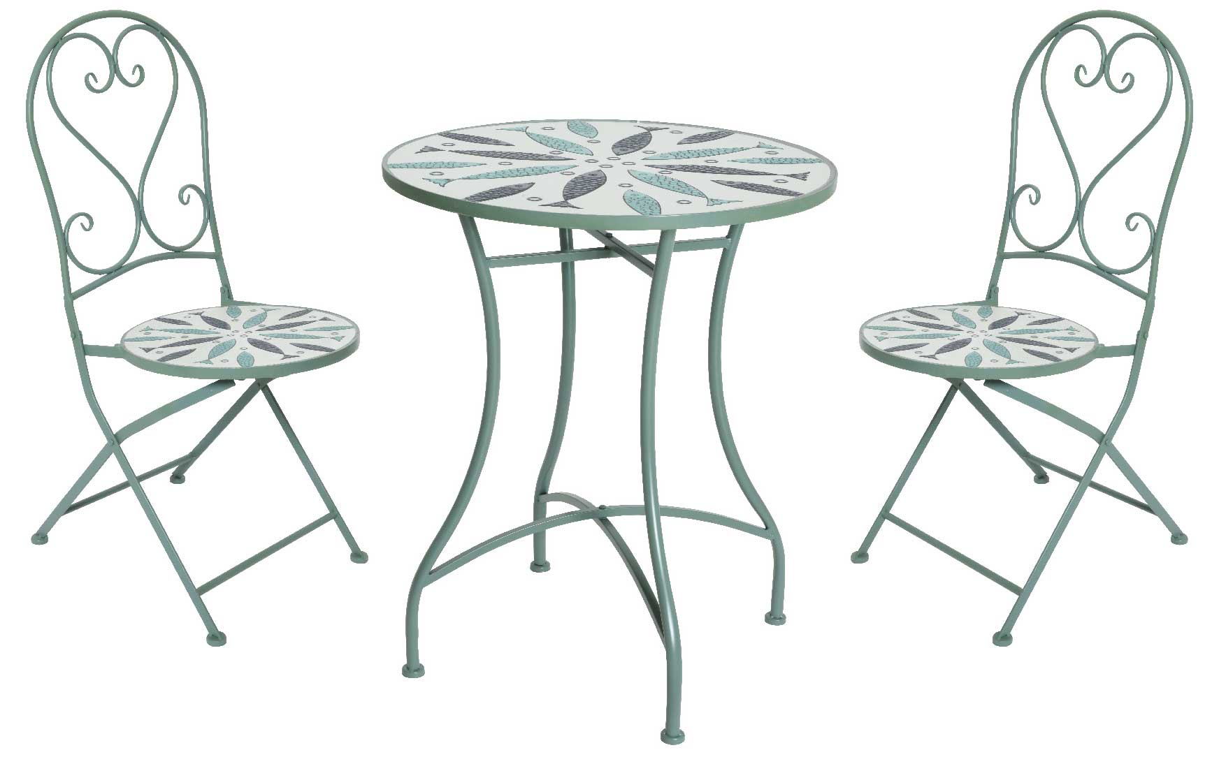 SET BISTROT VOLOS TAVOLO 60CM + 2 SEDIE
