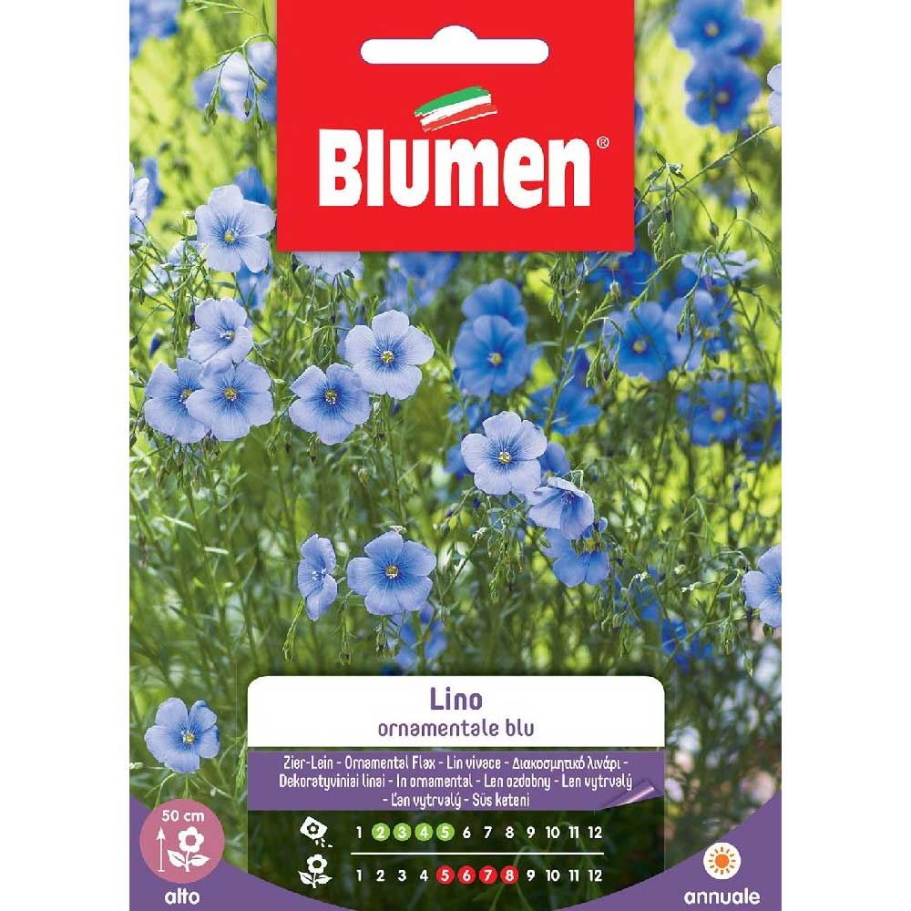 SEMI LINO ORNAMENTALE BLU BLUMEN