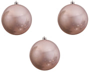 OFFERTA 3 PALLINE DI NATALE 14 CM ROSA CIPRIA