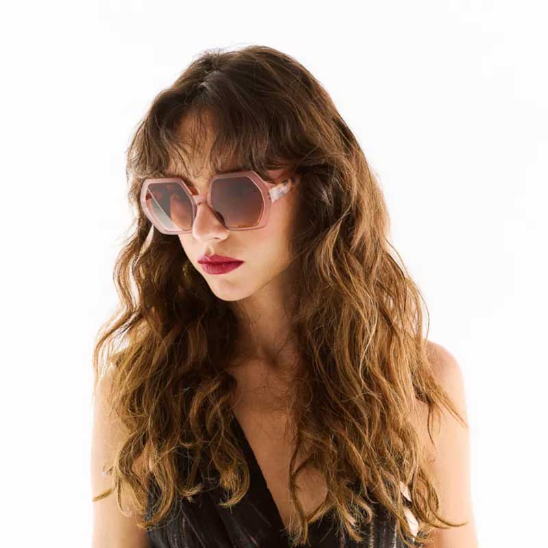 OKKIA OCCHIALE DA SOLE PREMIUM ESAGONALE EMMA PINK HAVANA OKKIA