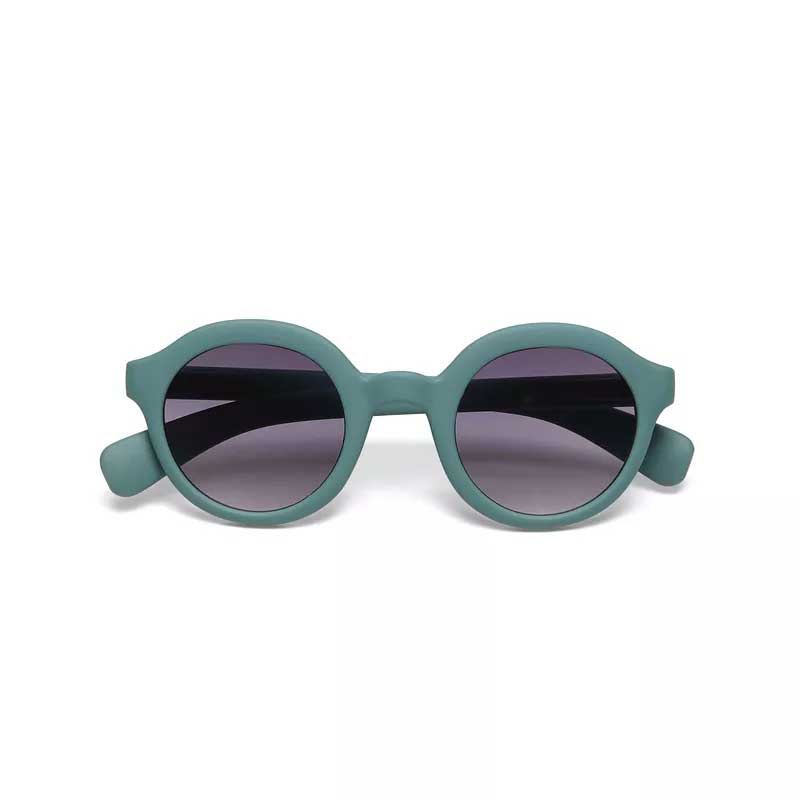 OCCHIALE DA SOLE MODELLO LAURO ROUND COLORE GREEN SAGE LENTI NERO GRADIENTE OKKIA