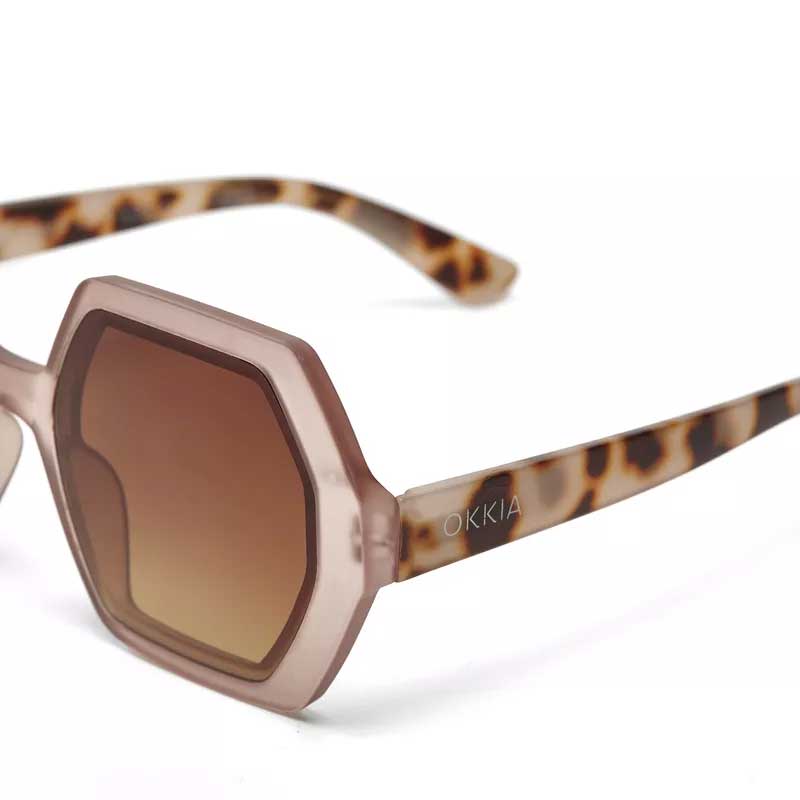 OKKIA OCCHIALE DA SOLE PREMIUM ESAGONALE EMMA PINK HAVANA OKKIA