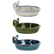 BAGNETTO E MANGIATOIA CON UCCELLINI CERAMICA ASSORTITO