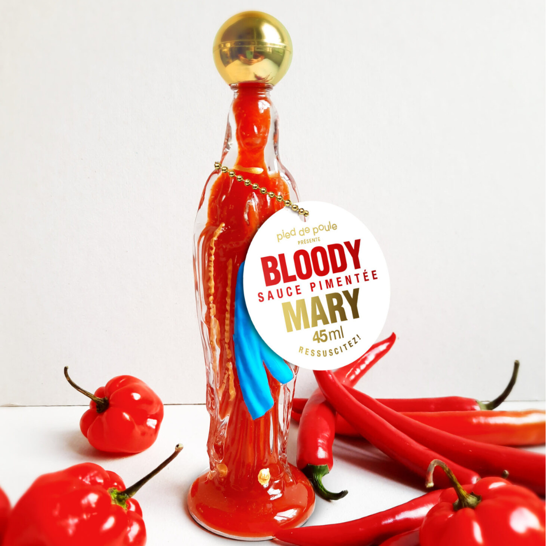 PORTA SALSA A FORMA DI MADONNA BLOODY MARY SALSA CHILI