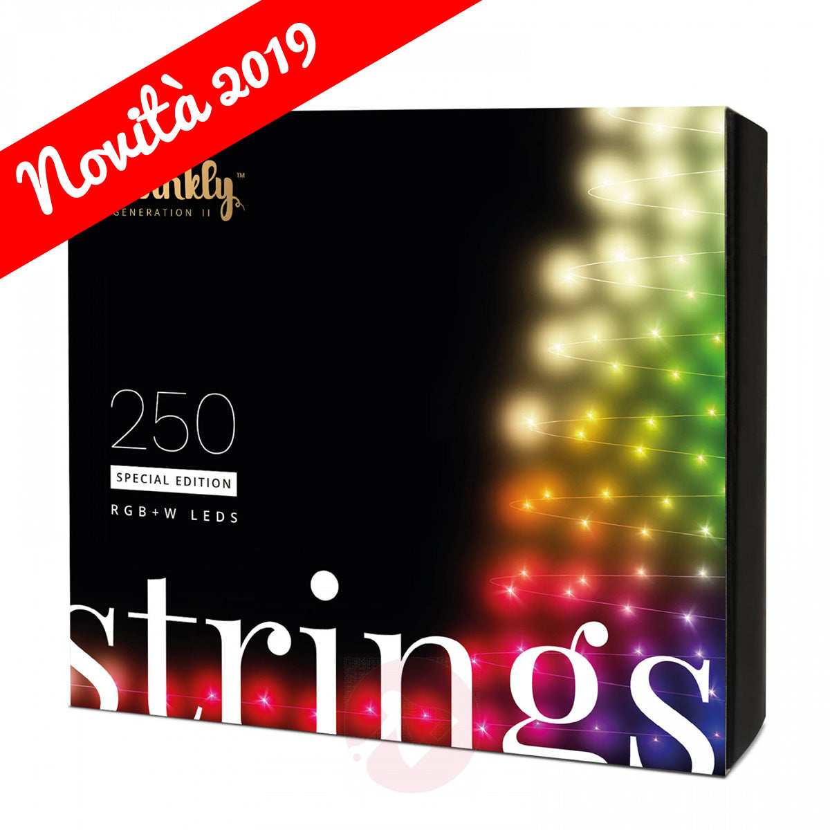 TWINKLY LUCI DI NATALE 250 LED MULTICOLOR STRINGS LINEARI 2000CM CONTROLLABILE DA SMARTPHONE