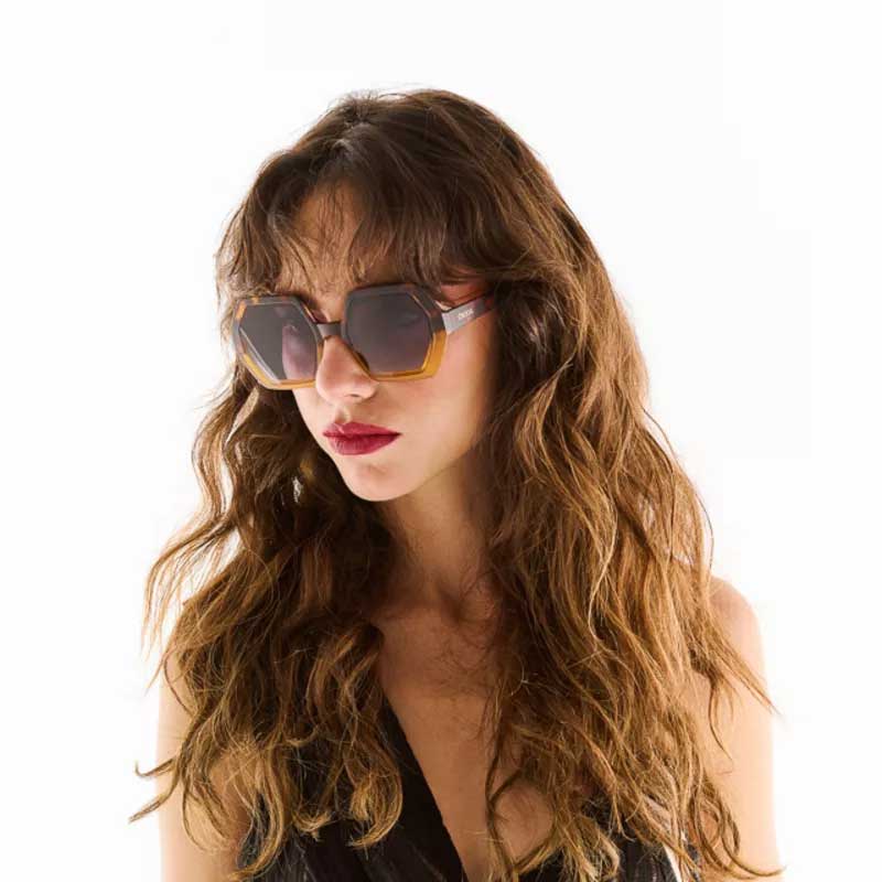 OKKIA OCCHIALE DA SOLE PREMIUM ESAGONALE EMMA HAVANA YELLOW OKKIA