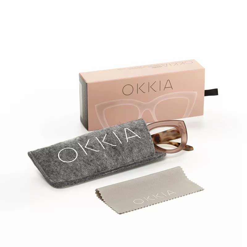 OCCHIALE DA LETTURA CLAUDIA PINK HAVANA GRADAZ. 2.50 OKKIA