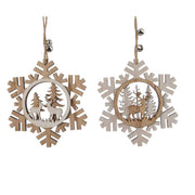 FIOCCO DI NEVE APPENDIBILE 12CM IN LEGNO ASSORTITO