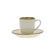 TAZZA CAFFE 90CC CON PIATTINO LINEA AVORIO CONCERTO